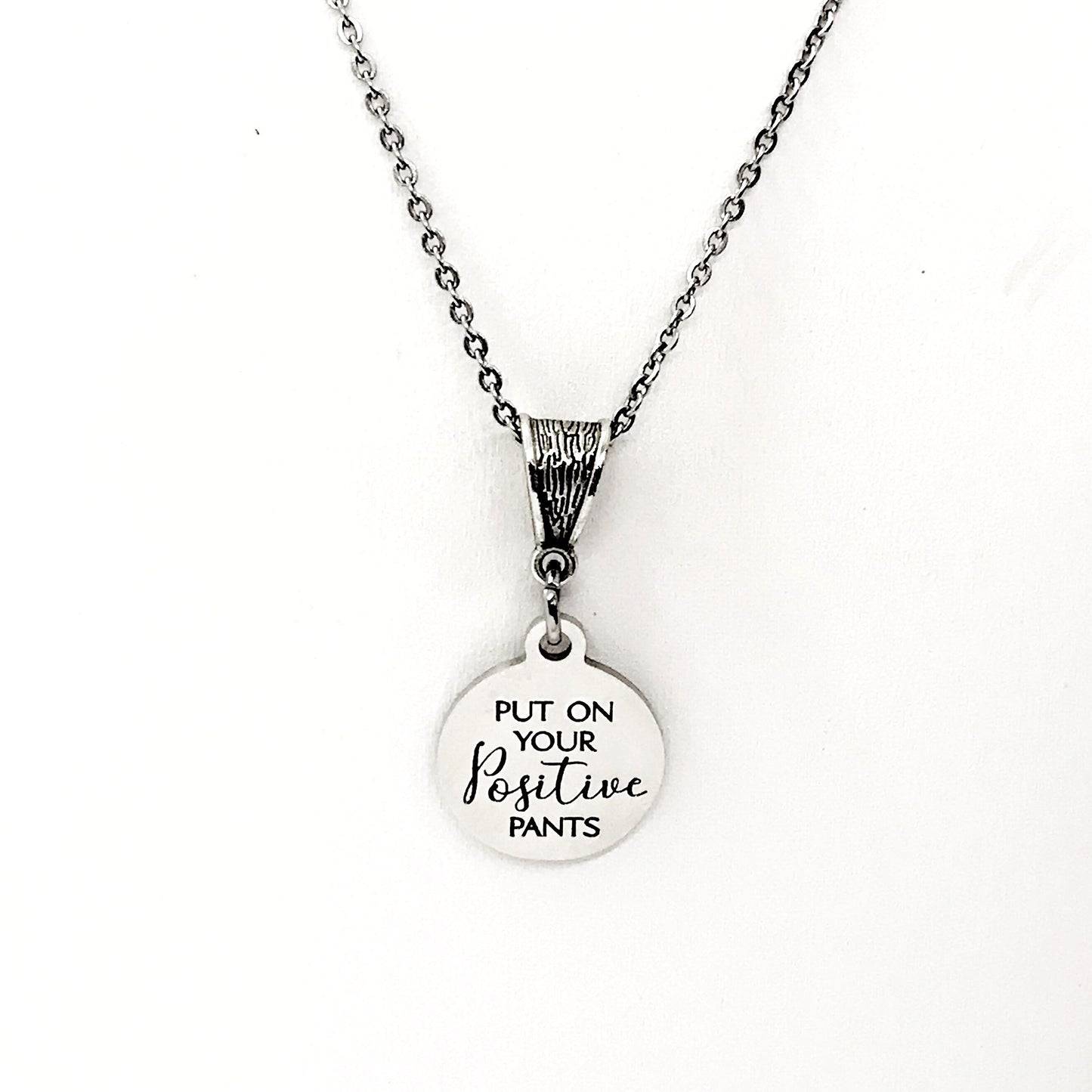Motivating Gift, Put On Your Positive Pants Necklace, Positivity Gifts, Positivity Jewelry, Positive Pants Necklace, Positivity Quote
