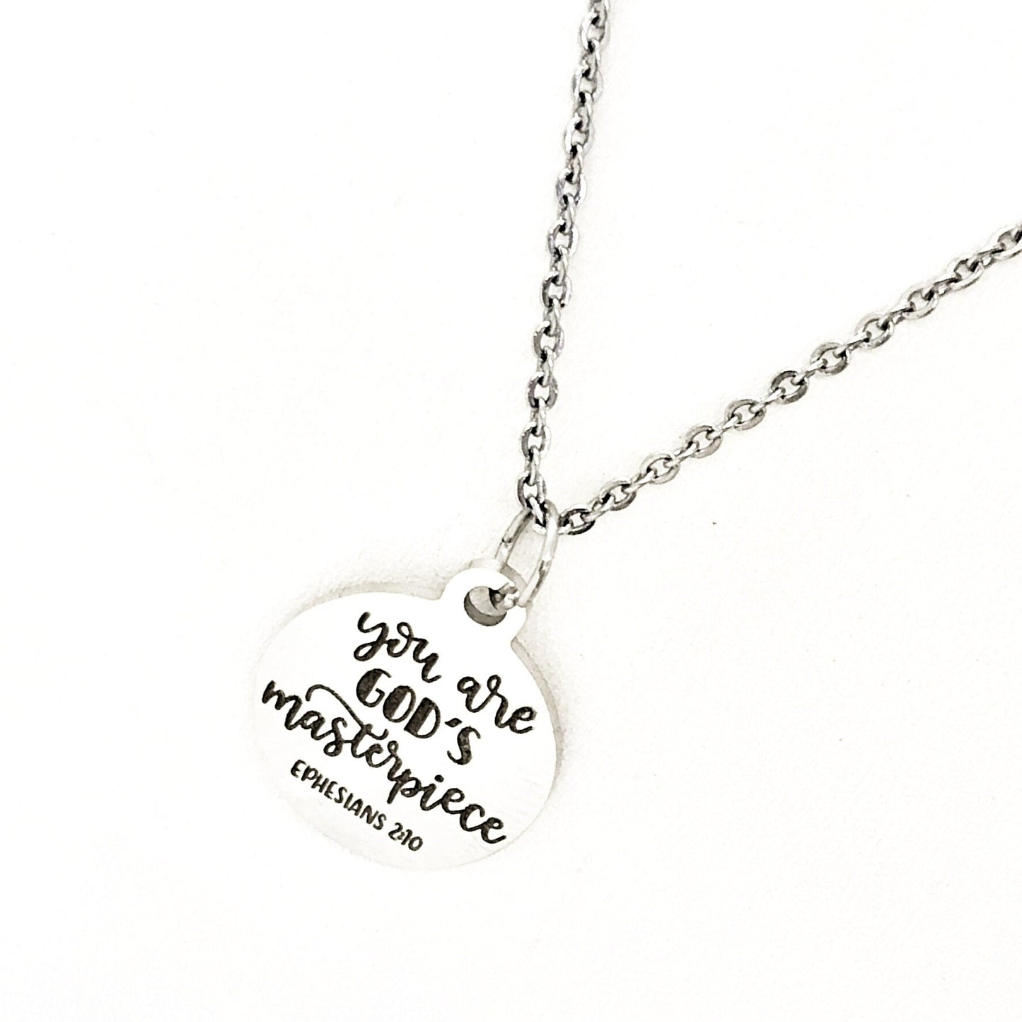 Faith Gifts, You Are God’s Masterpiece Necklace, Ephesians 2 10 Christian Gift, Christian Quote, Christian Jewelry, Faith Jewelry