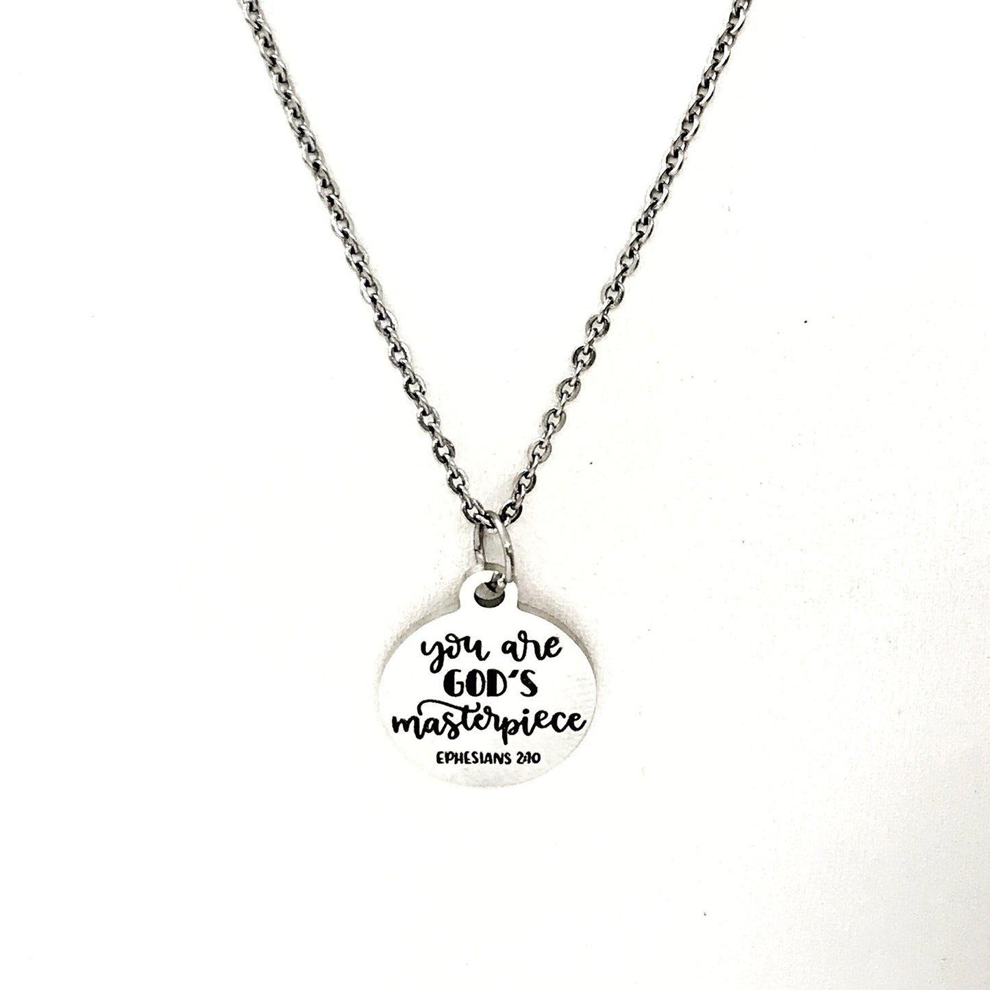 Faith Gifts, You Are God’s Masterpiece Necklace, Ephesians 2 10 Christian Gift, Christian Quote, Christian Jewelry, Faith Jewelry