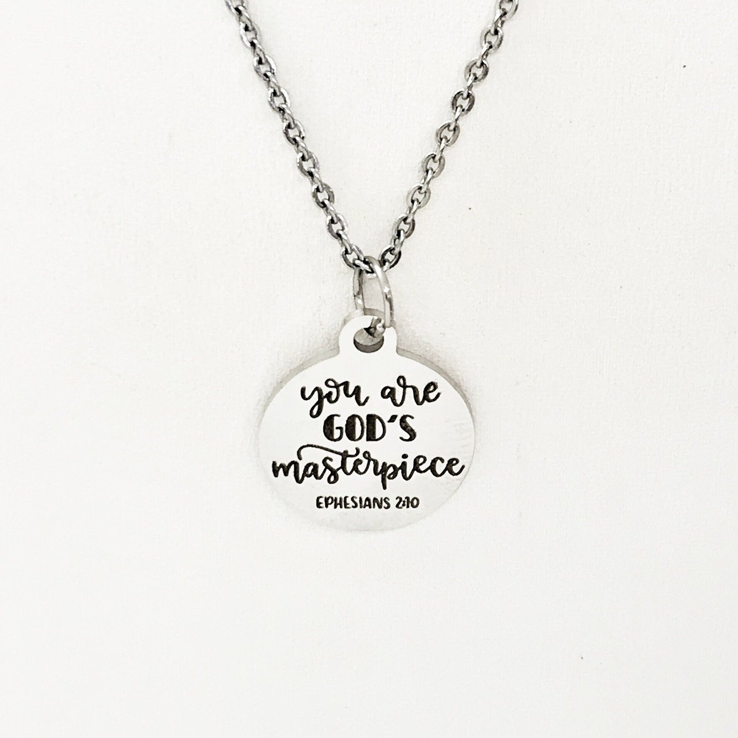 Faith Gifts, You Are God’s Masterpiece Necklace, Ephesians 2 10 Christian Gift, Christian Quote, Christian Jewelry, Faith Jewelry