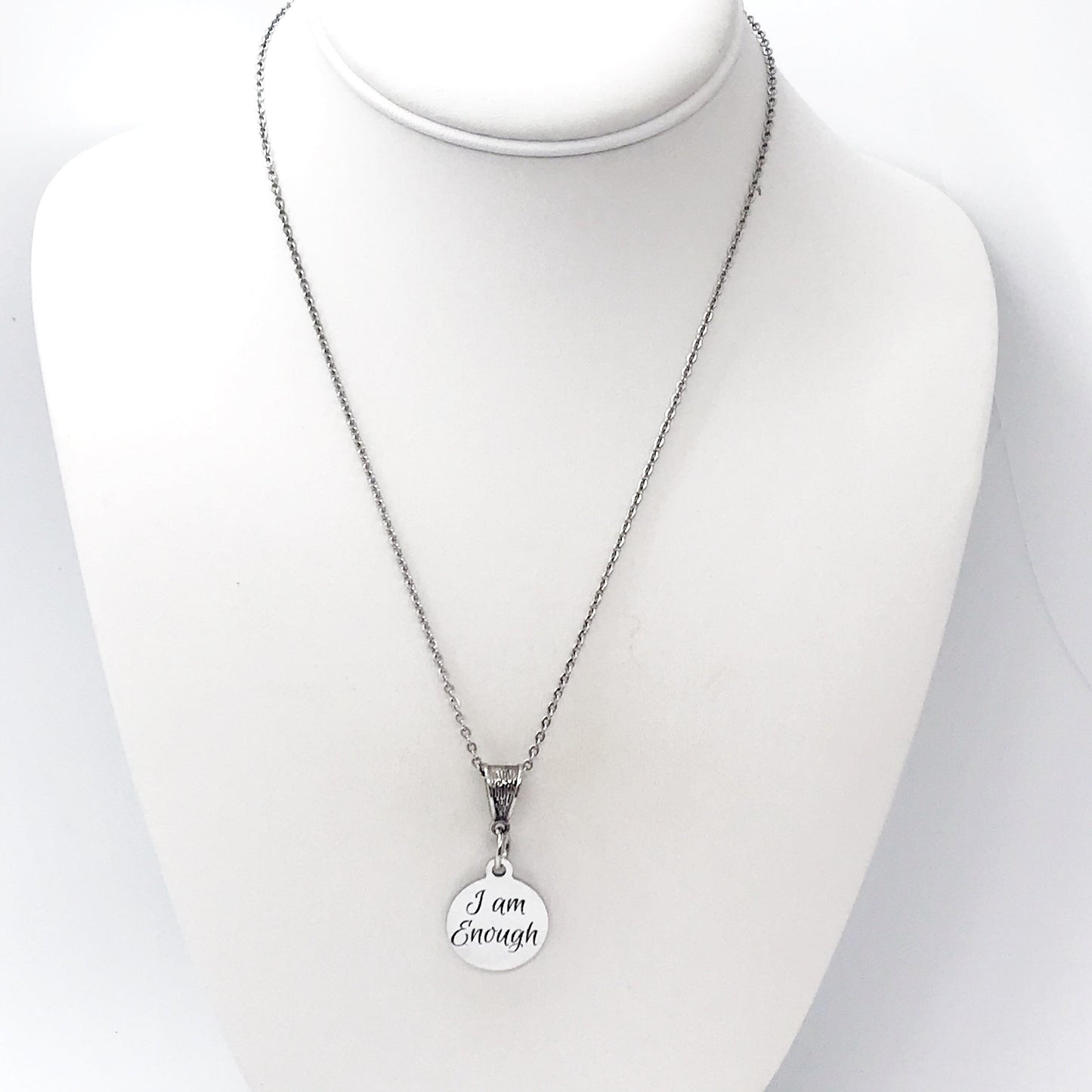 I Am Enough Necklace, Affirmation Jewelry, Affirmation Gifts, Motivation Gift, Motivating Quote, Encouragement Gift, Encouraging Her
