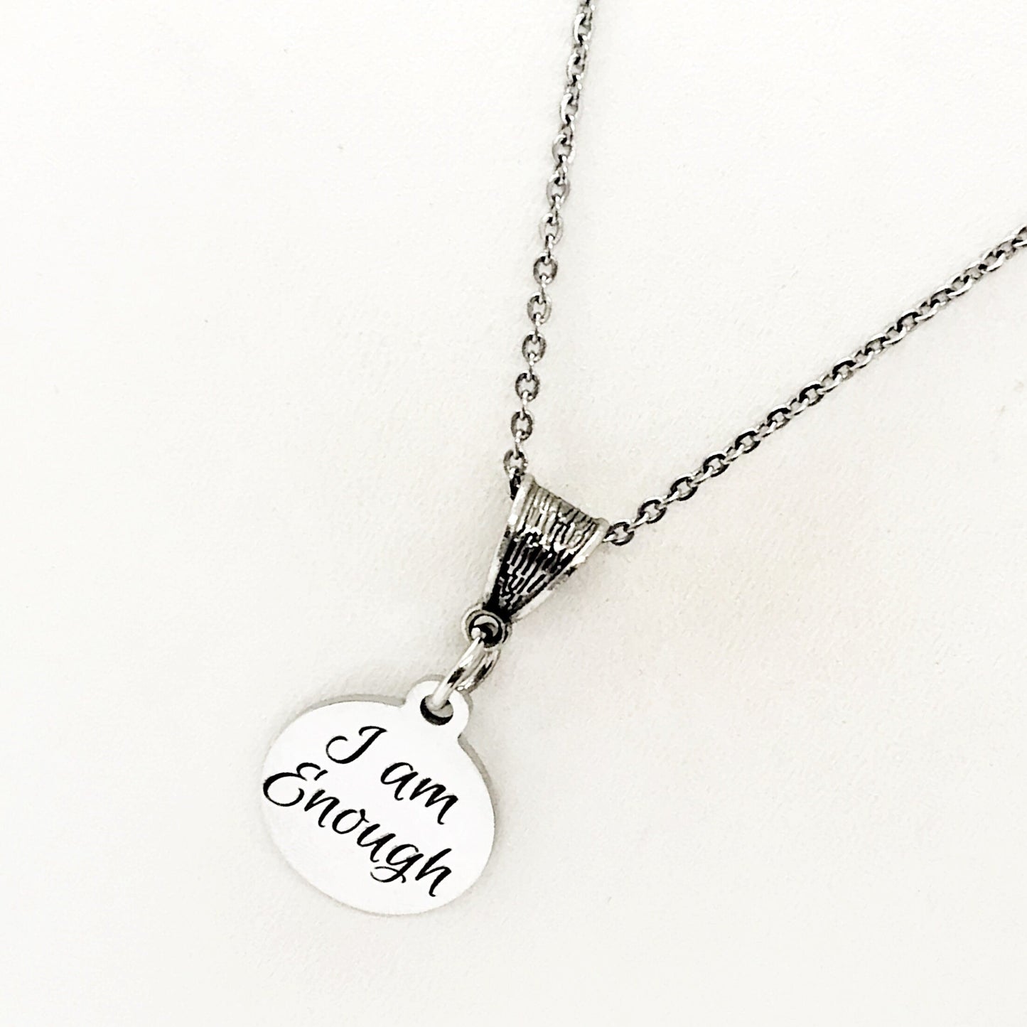 I Am Enough Necklace, Affirmation Jewelry, Affirmation Gifts, Motivation Gift, Motivating Quote, Encouragement Gift, Encouraging Her