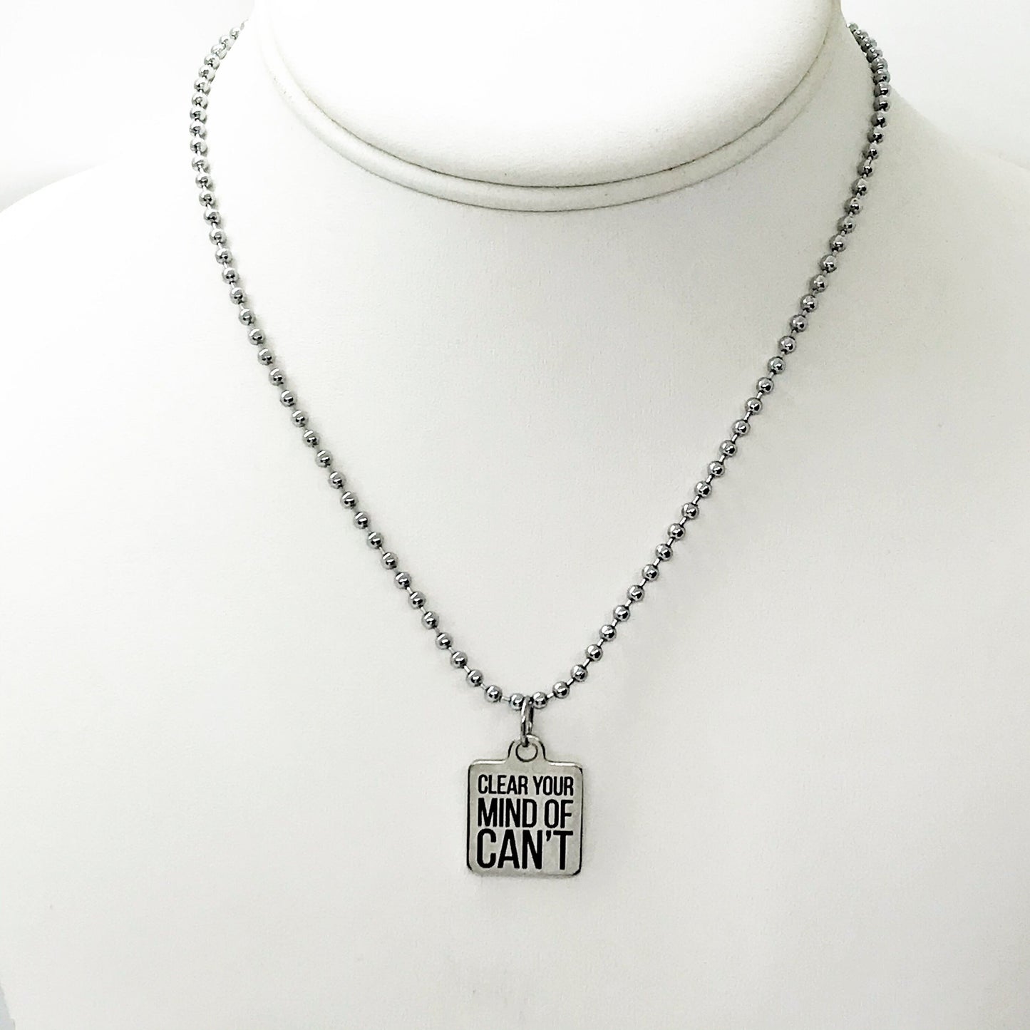 Motivation Gift, Clear Your Mind of Can’t Necklace, Motivating Quote, Affirmation Jewelry, Affirmation Quotes, Encouragement Quote