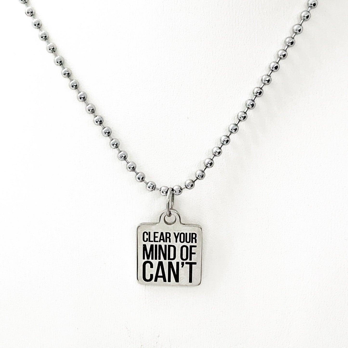 Motivation Gift, Clear Your Mind of Can’t Necklace, Motivating Quote, Affirmation Jewelry, Affirmation Quotes, Encouragement Quote
