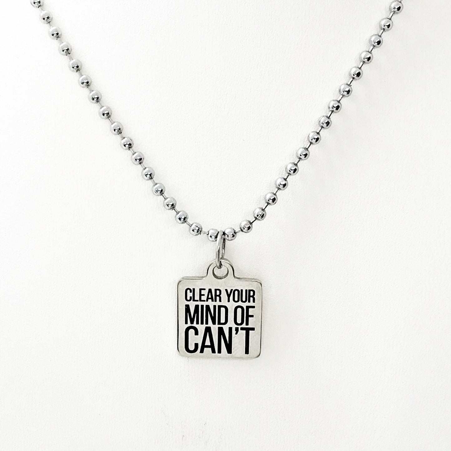 Motivation Gift, Clear Your Mind of Can’t Necklace, Motivating Quote, Affirmation Jewelry, Affirmation Quotes, Encouragement Quote