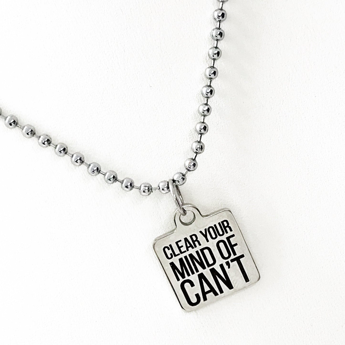 Motivation Gift, Clear Your Mind of Can’t Necklace, Motivating Quote, Affirmation Jewelry, Affirmation Quotes, Encouragement Quote