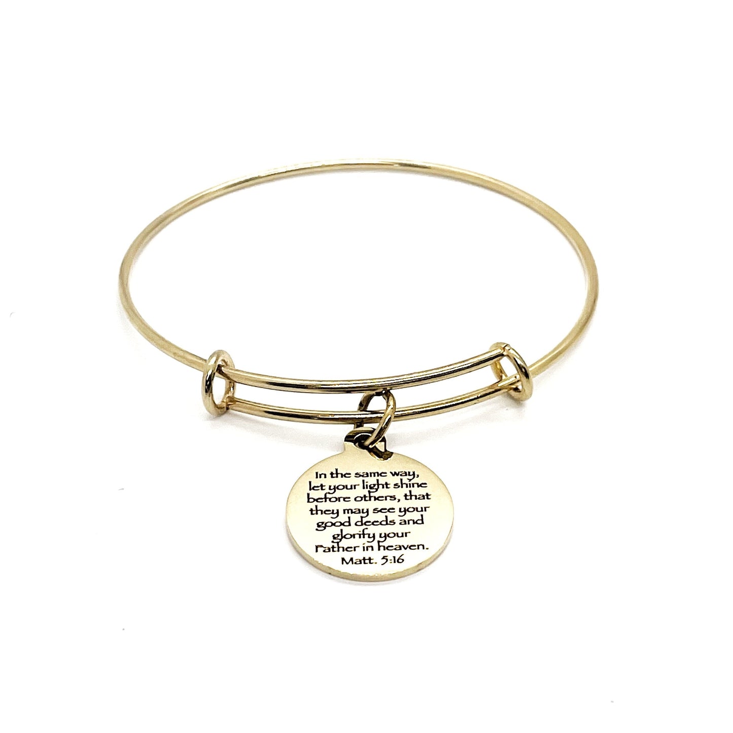 Faith Gift, Let Your Light Shine Charm Bracelet, Matthew 5 16, Christian Jewelry, Faith Jewelry, Scripture Quote