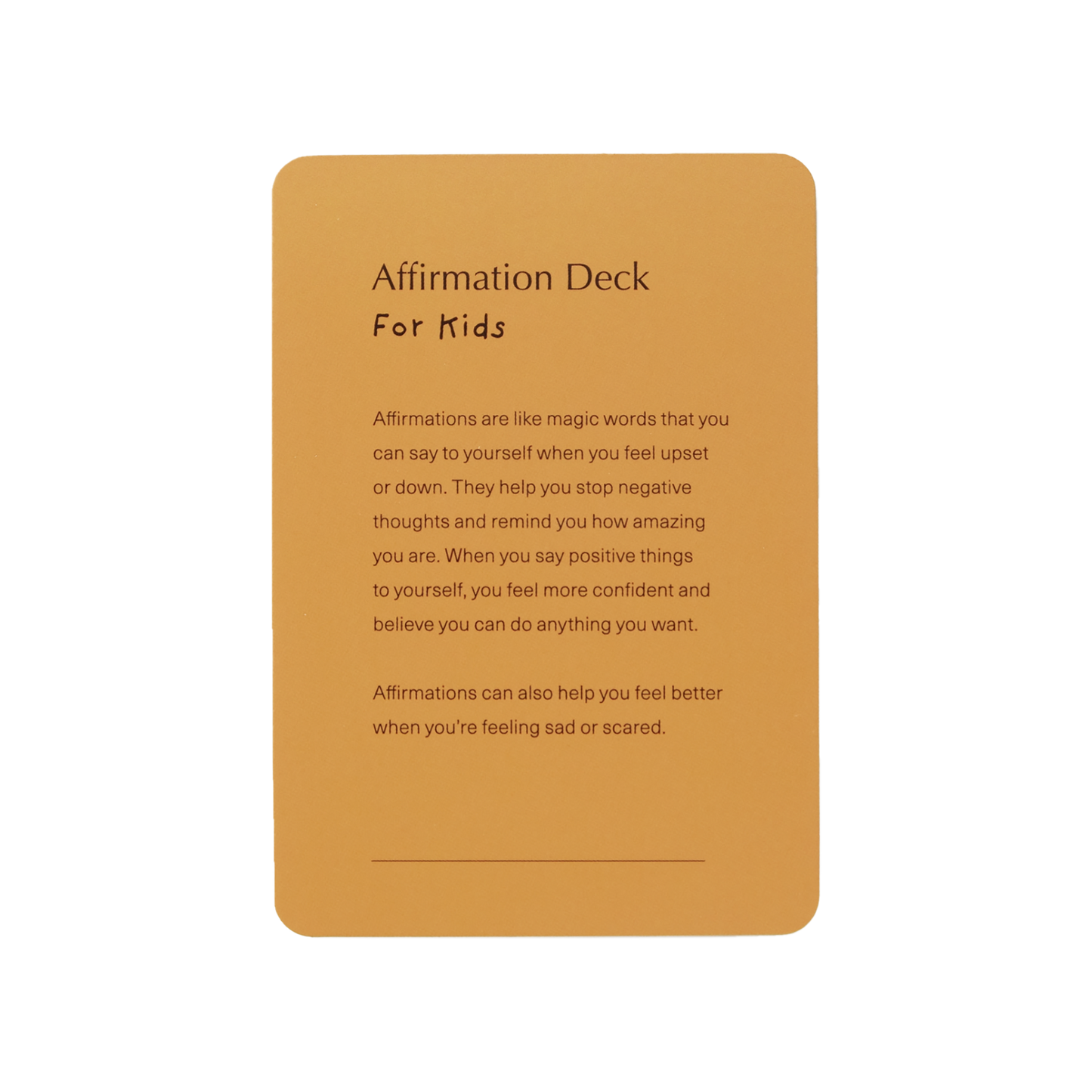 Affirmation Kids Card Deck